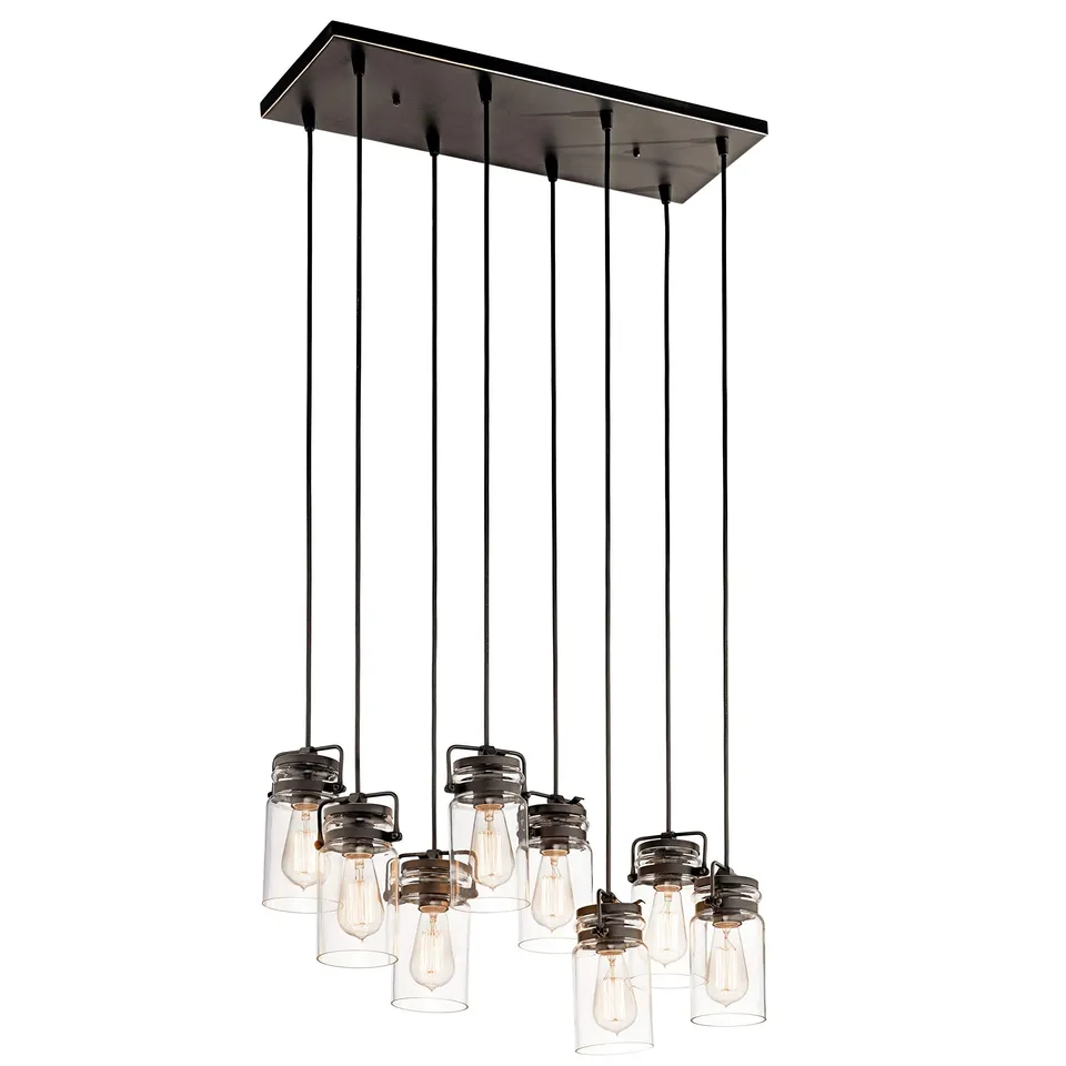 kichler-brinley-8-light-linear-chandelier-olde-bronze-clear-glass-25-5 image 1