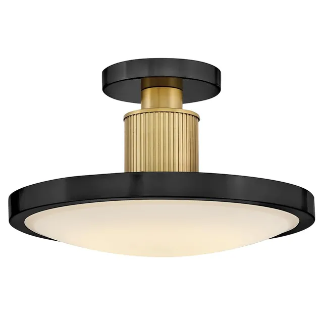 hinkley-kieran-medium-semi-flush-mount-black image 1