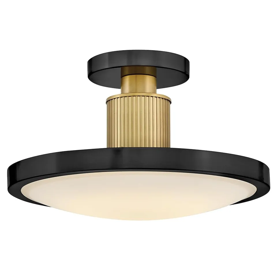 hinkley-kieran-medium-semi-flush-mount-black image 1