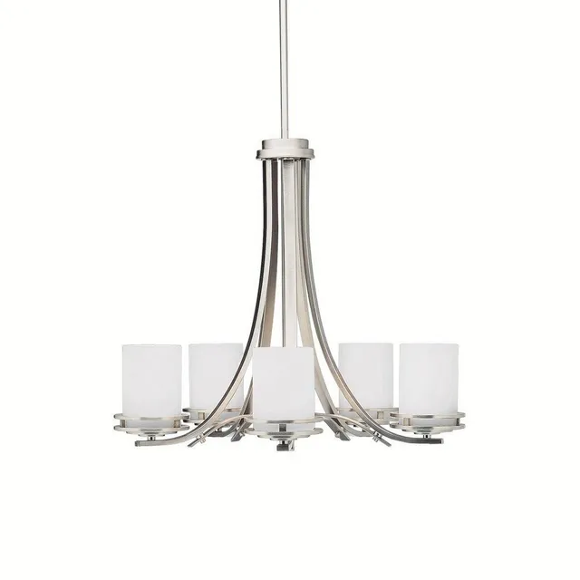 kichler-hendrik-21-5-5-light-chandelier-brushed-nickel-with-opal-glass image 1