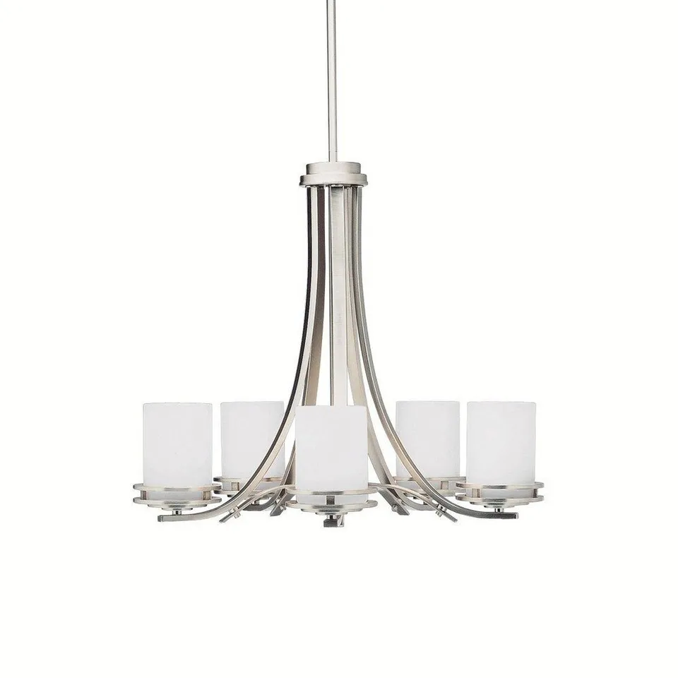 kichler-hendrik-21-5-5-light-chandelier-brushed-nickel-with-opal-glass image 1