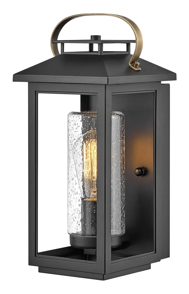 hinkley-atwater-medium-1-light-outdoor-wall-lantern-composite-black-finish-with- image 1