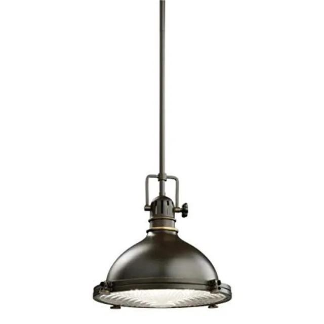 kichler-hatteras-bay-pendant-light-in-olde-bronze-with-clear-fresnel-lens-model- image 1