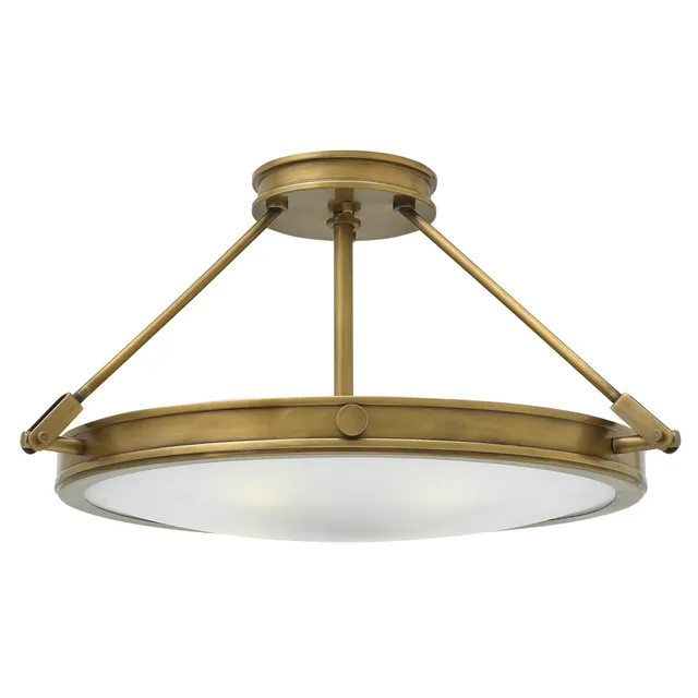 hinkley-collier-3381hb-medium-four-light-semi-flush-mount-heritage-brass-mid-cen image 1