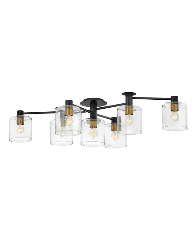 hinkley-axel-large-seven-light-semi-flush-mount-ceiling-light-adjustable-arms-tr image 1