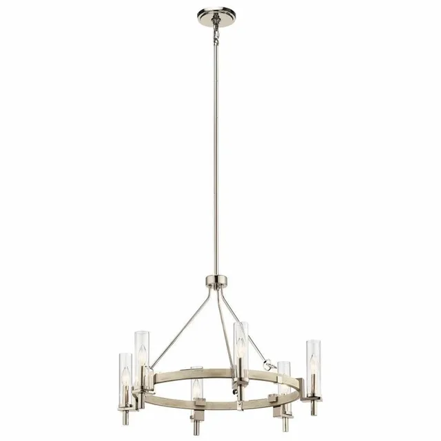 kichler-44284www-telan-transitional-six-light-chandelier-in-pewter-nickel-silver image 1