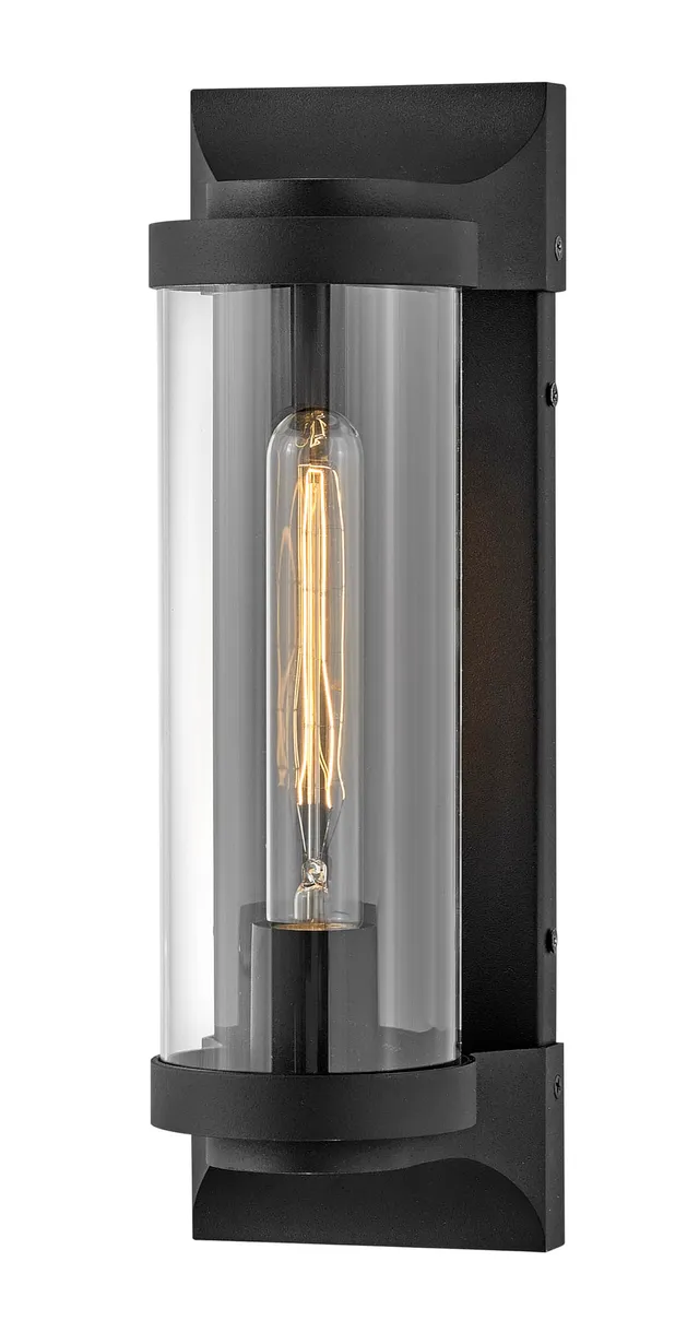 hinkley-pearson-one-light-medium-outdoor-wall-mount-lantern-textured-black image 1