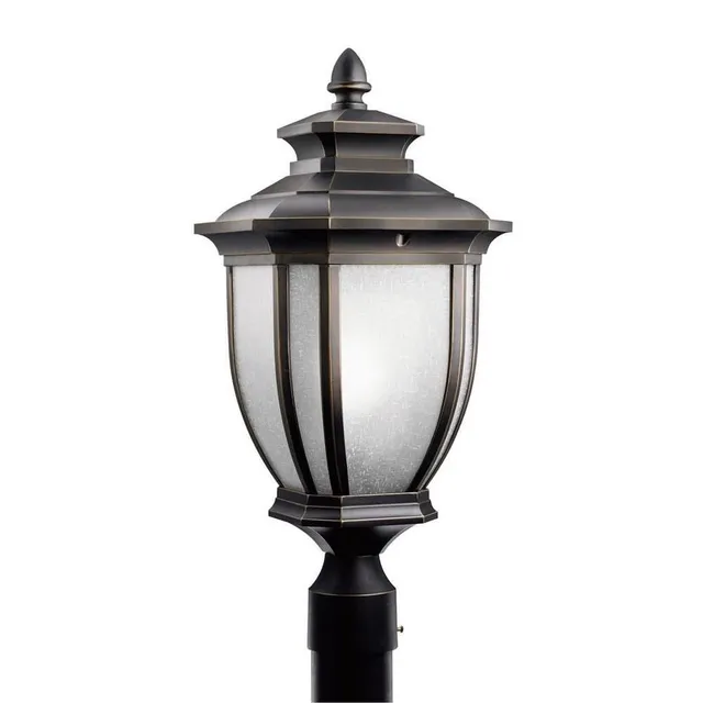 kichler-salisbury-21-75-1-light-outdoor-post-light-in-rubbed-bronze-with-white-l image 1