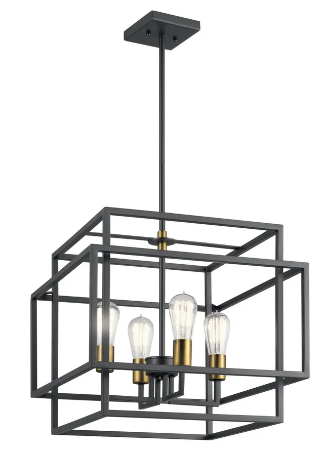 kichler-taubert-16-5-4-light-pendant-light-black-with-natural-brass-accents-mode image 1