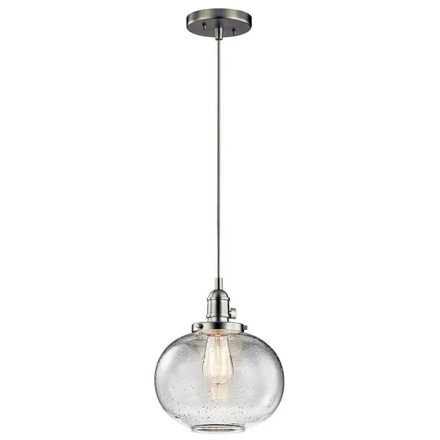 kichler-avery-9-75-1-light-mini-pendant-with-clear-seeded-glass-brushed-nickel image 1