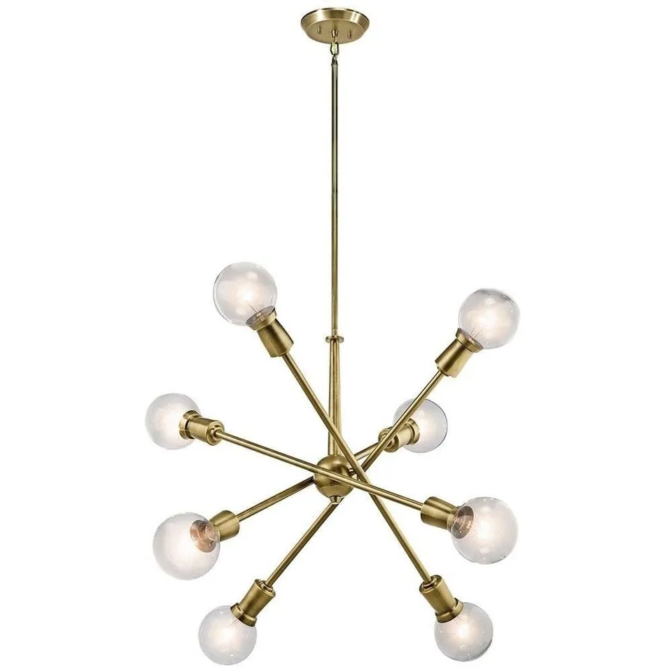 kichler-armstrong-8-light-sputnik-chandelier-in-natural-brass image 1