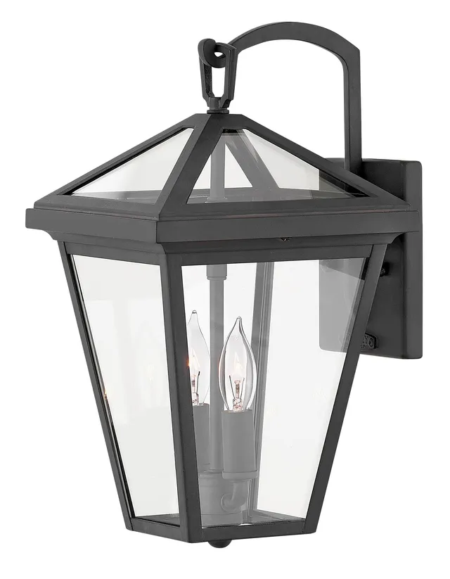 hinkley-alford-place-medium-wall-mount-lantern-museum-black-die-cast-aluminum image 1
