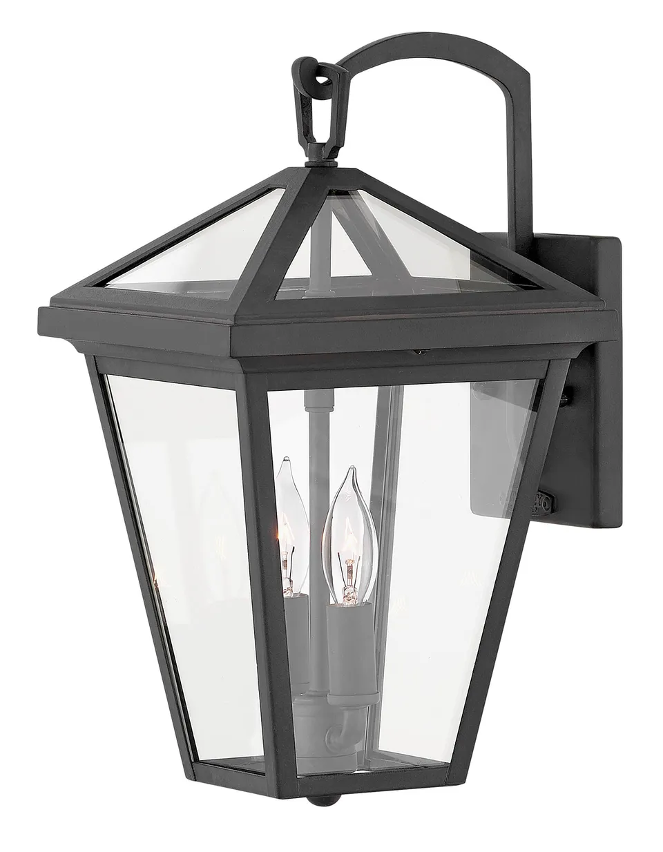hinkley-alford-place-medium-wall-mount-lantern-museum-black-die-cast-aluminum image 1