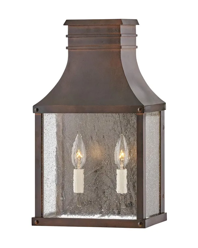 hinkley-beacon-hill-medium-wall-mount-outdoor-lantern-blackened-copper-finish image 1
