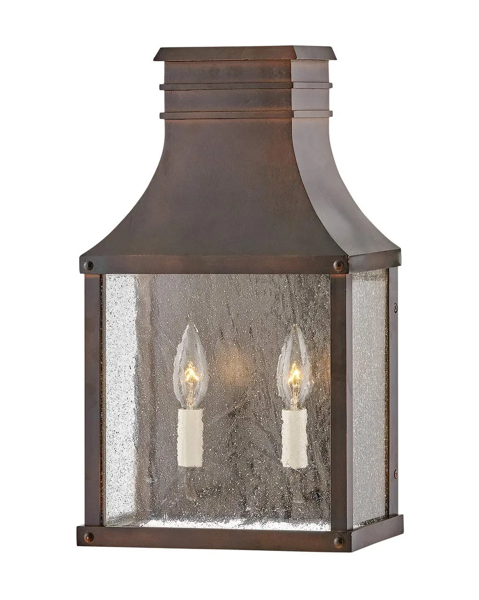 hinkley-beacon-hill-medium-wall-mount-outdoor-lantern-blackened-copper-finish image 1