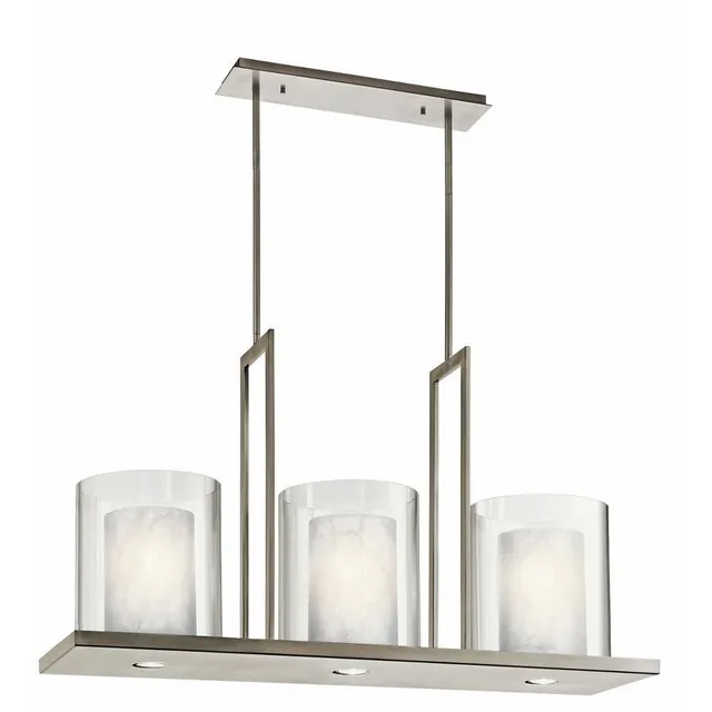 kichler-triad-40-6-light-linear-chandelier-classic-pewter-uplights-and-downlight image 1