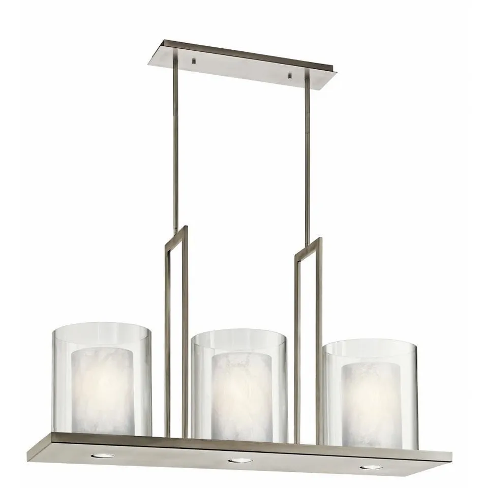 kichler-triad-40-6-light-linear-chandelier-classic-pewter-uplights-and-downlight image 1