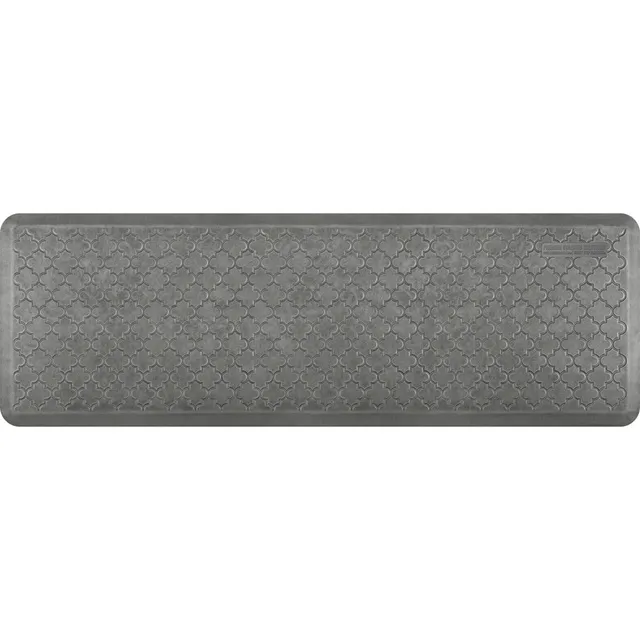 wellnessmats-trellis-6-x-2-anti-fatigue-mat-silver-leaf image 1