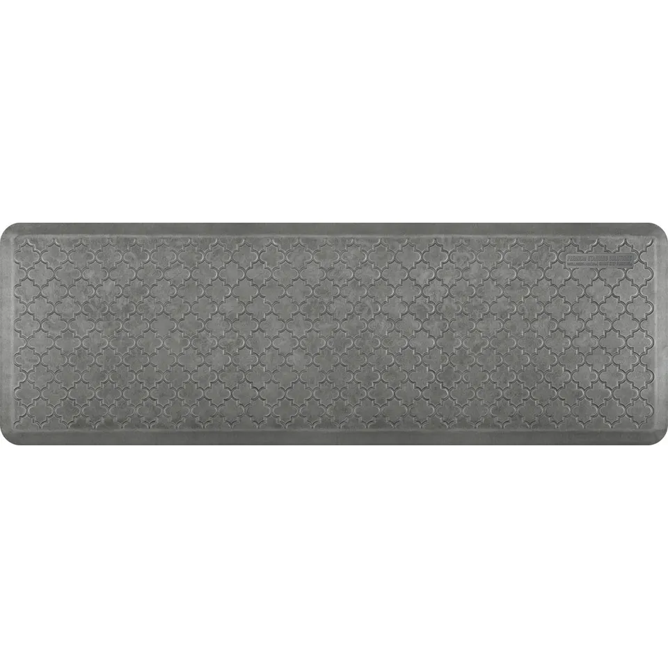 wellnessmats-trellis-6-x-2-anti-fatigue-mat-silver-leaf image 1