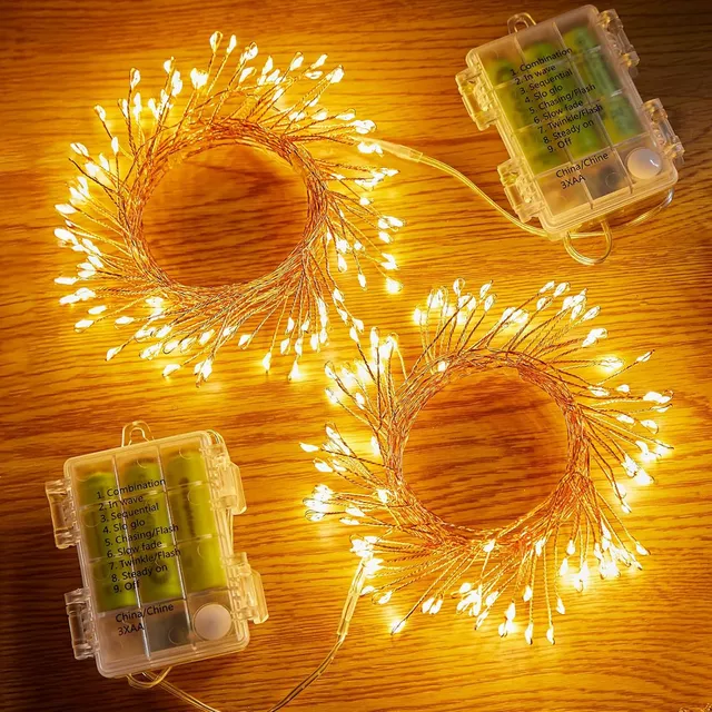 brightown-2-pack-5ft-60-led-battery-operated-silver-wire-firecracker-cluster-lig image 1