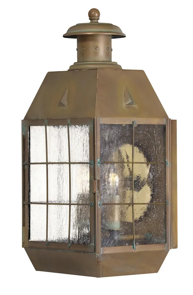 hinkley-nantucket-restoration-two-light-large-outdoor-wall-mount-in-aged-brass image 1