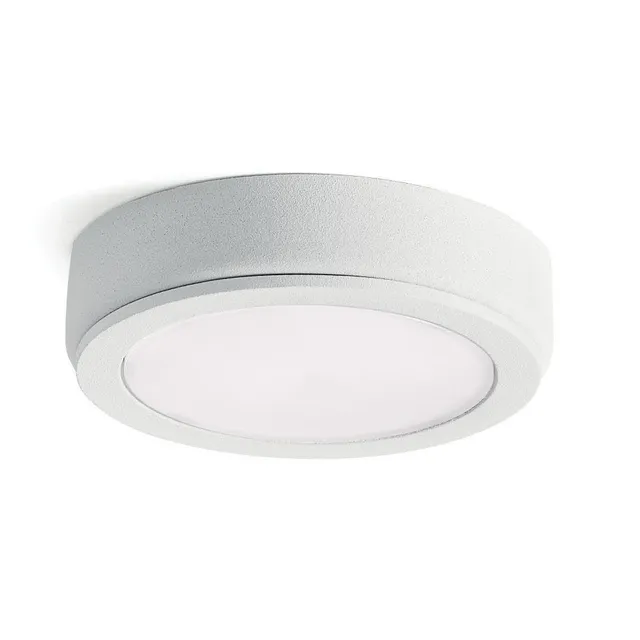 kichler-6d-series-24v-led-disc-light-in-textured-white-6d24v30wht image 1