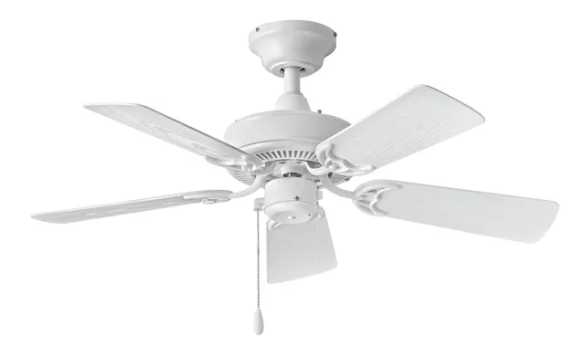 Hinkley Cabana 36-Inch Indoor/Outdoor Dual Mount Ceiling Fan, Appliance White (Pull Chain)