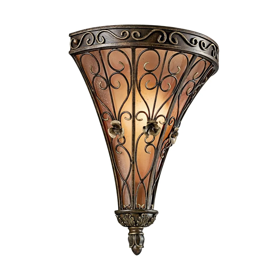 kichler-marchesa-1-light-wall-sconce-in-terrene-bronze-with-satin-etched-umber-s image 1