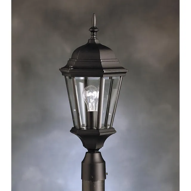 kichler-madison-outdoor-post-light-black-with-clear-beveled-glass-9-5-w-x-21-75- image 1
