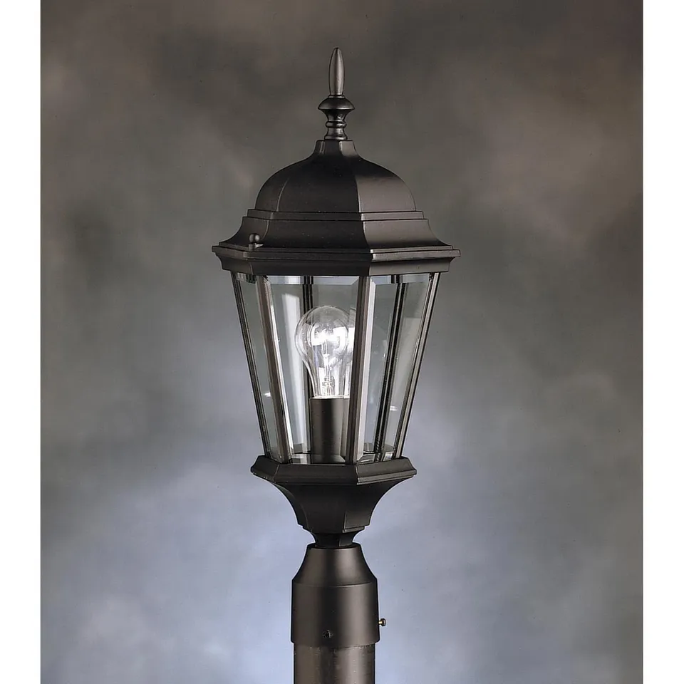 kichler-madison-outdoor-post-light-black-with-clear-beveled-glass-9-5-w-x-21-75- image 1