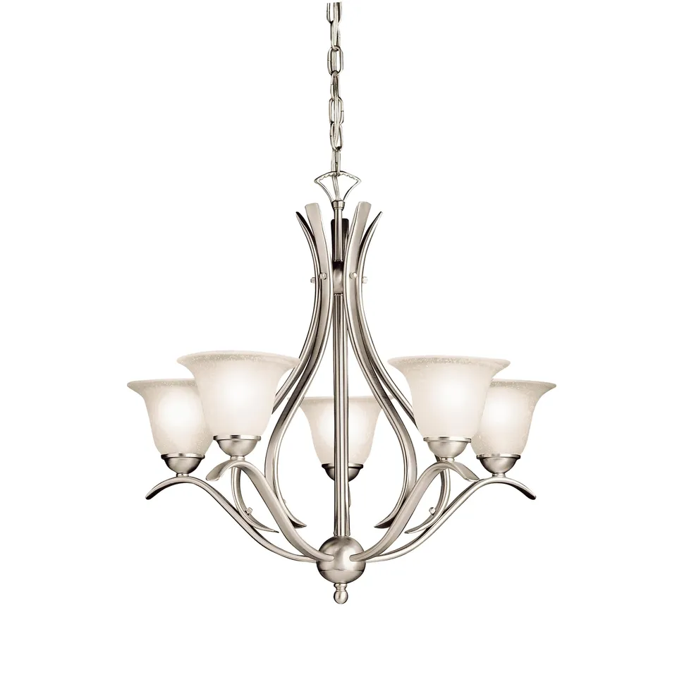 kichler-dover-5-light-chandelier-in-brushed-nickel-2020ni-for-dining-room-and-fo image 1