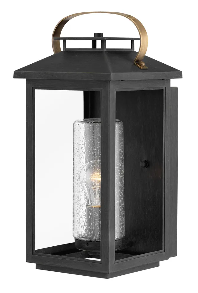 hinkley-atwater-medium-wall-mount-outdoor-lantern-anti-fade-clear-seedy-glass-co image 1