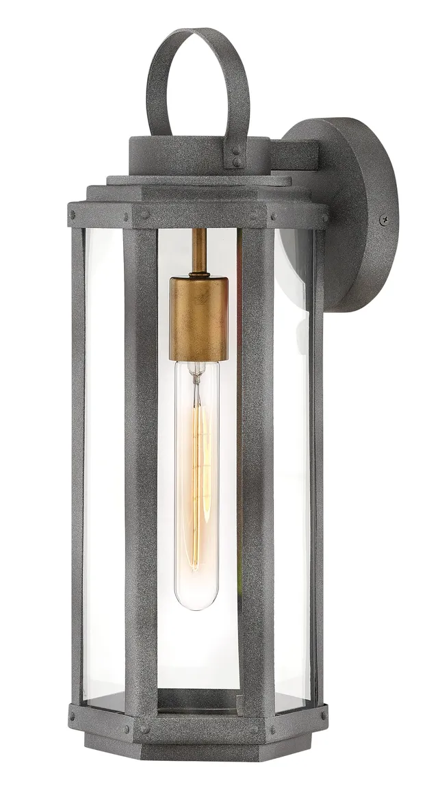 hinkley-danbury-collection-one-light-outdoor-medium-wall-lantern-aged-zinc-herit image 1