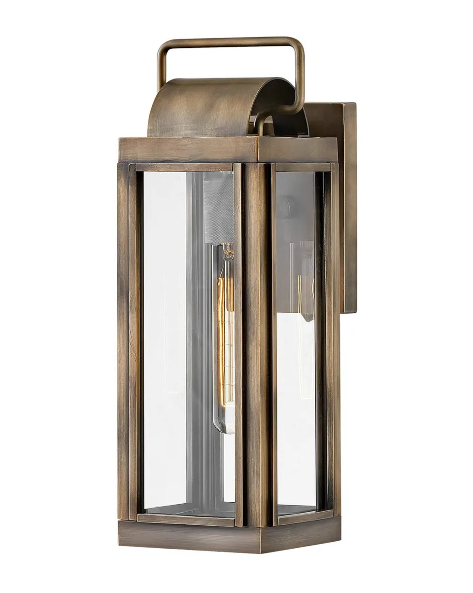 hinkley-sag-harbor-one-light-outdoor-small-wall-lantern-burnished-bronze-with-cl image 1
