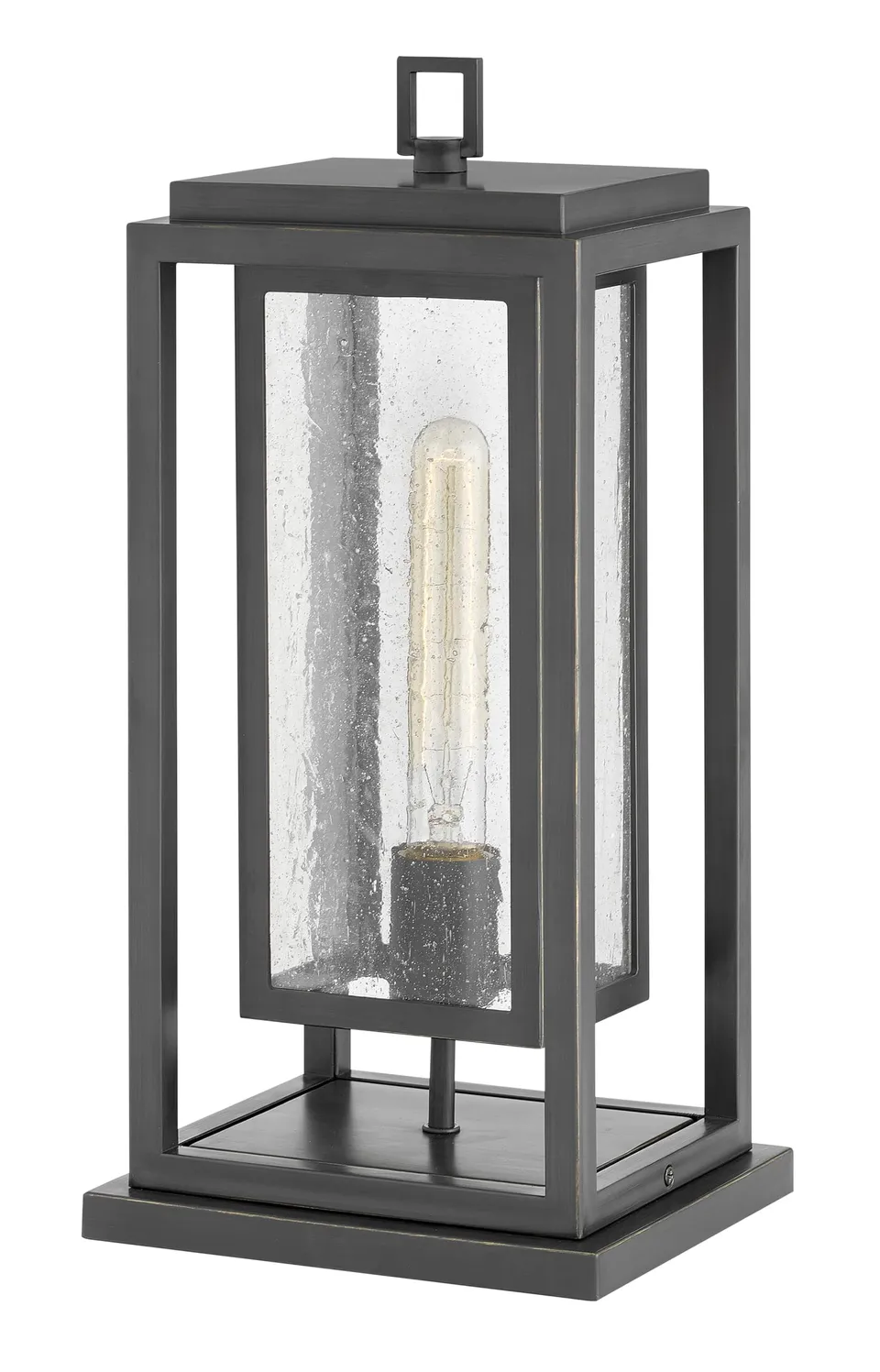 hinkley-republic-medium-pier-mount-outdoor-lantern-oil-rubbed-bronze-led-include image 1
