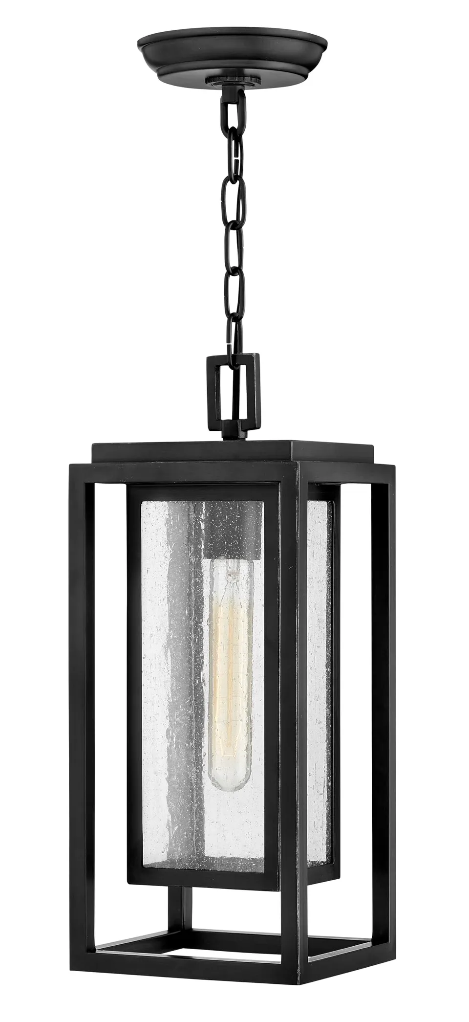 hinkley-republic-medium-hanging-outdoor-lantern-black-finish-composite-with-clea image 1