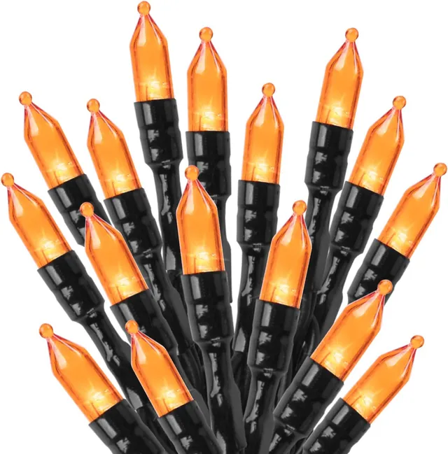 brightown-2-pack-39ft-plug-in-100-led-mini-string-lights-orange-halloween-decor- image 1