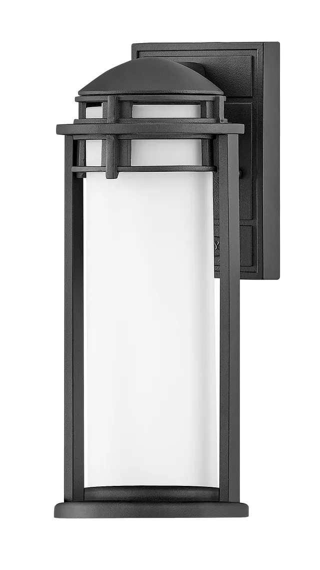 hinkley-annapolis-collection-one-light-small-outdoor-wall-lantern-textured-black image 1
