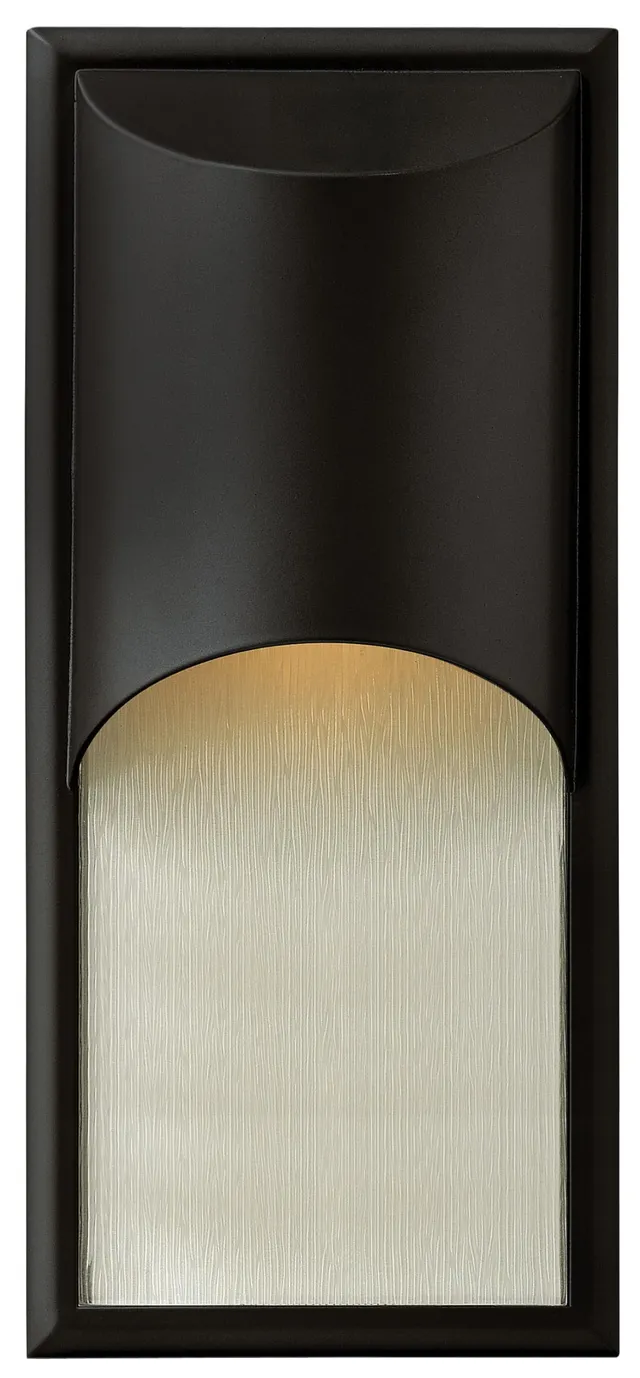 hinkley-cascade-medium-outdoor-wall-mount-satin-black-with-amber-etched-organic- image 1