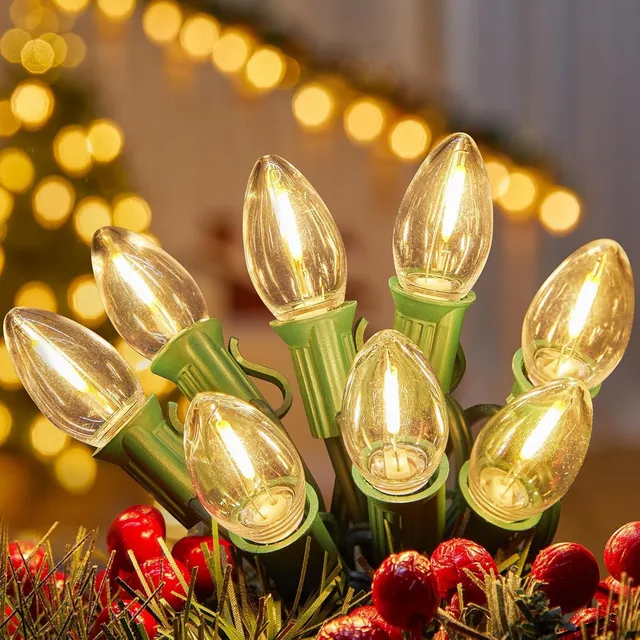 brightown-100ft-c7-led-string-lights-104-clear-bulbs-plug-in-indoor-outdoor-for- image 1