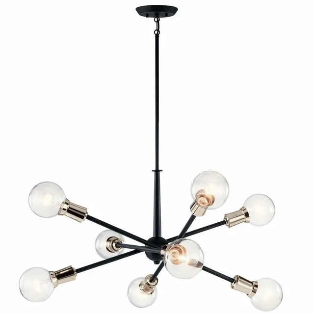 kichler-armstrong-26-8-light-chandelier-43118bk-black image 1