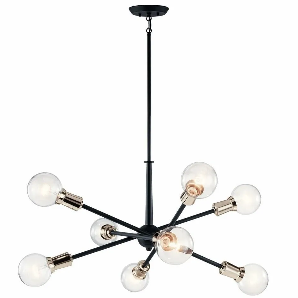 kichler-armstrong-26-8-light-chandelier-43118bk-black image 1