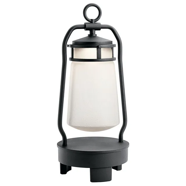 kichler-lyndon-19-portable-bluetooth-led-lantern-textured-black-etched-seeded-gl image 1