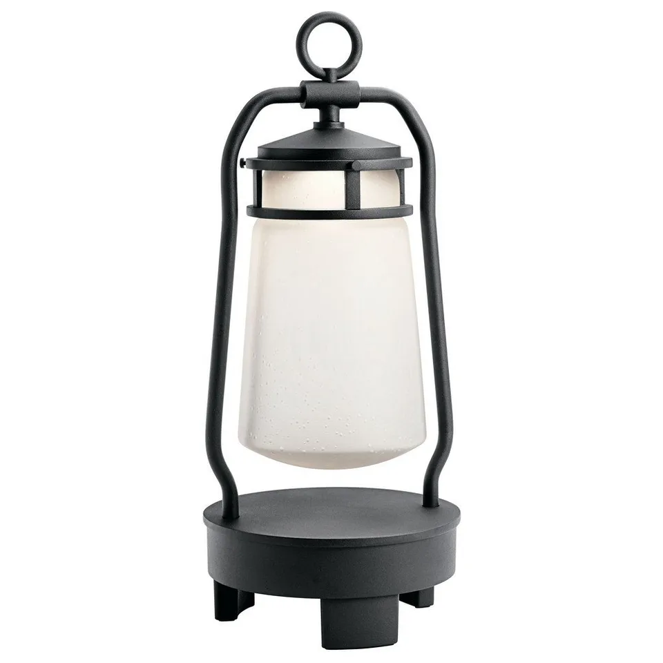 kichler-lyndon-19-portable-bluetooth-led-lantern-textured-black-etched-seeded-gl image 1