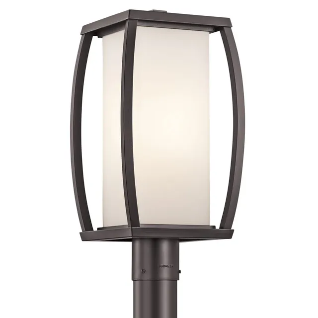 kichler-bowen-49342az-outdoor-post-mount-1-light-in-architectural-bronze image 1