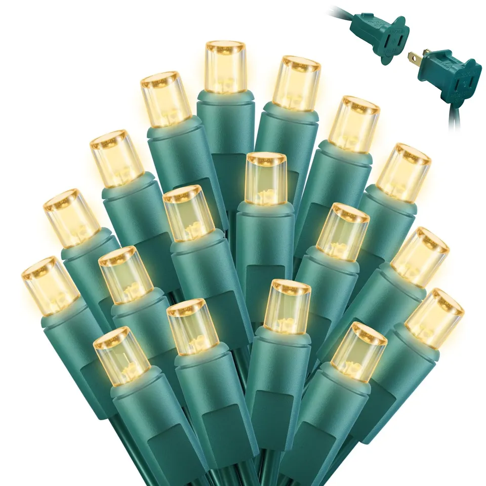 brightown-f5-concave-mini-led-christmas-lights-on-green-wire-1-set image 1