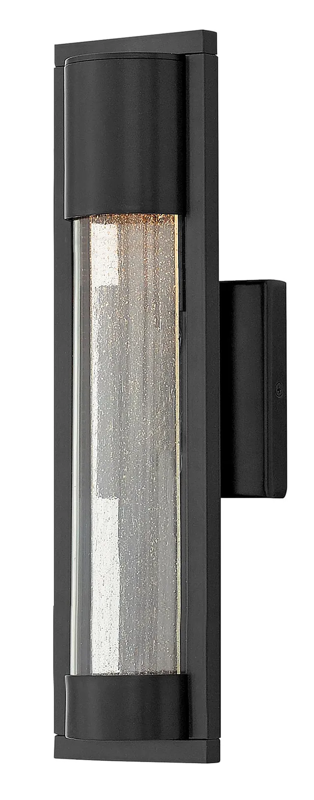 hinkley-mist-medium-wall-mount-outdoor-lantern-satin-black-aluminum-dark-sky-gu1 image 1