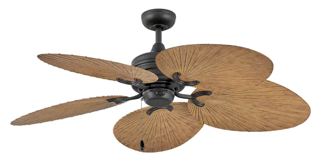 hinkley-tropic-air-52-indoor-outdoor-ceiling-fan-in-matte-black-with-koa-wood-co image 1