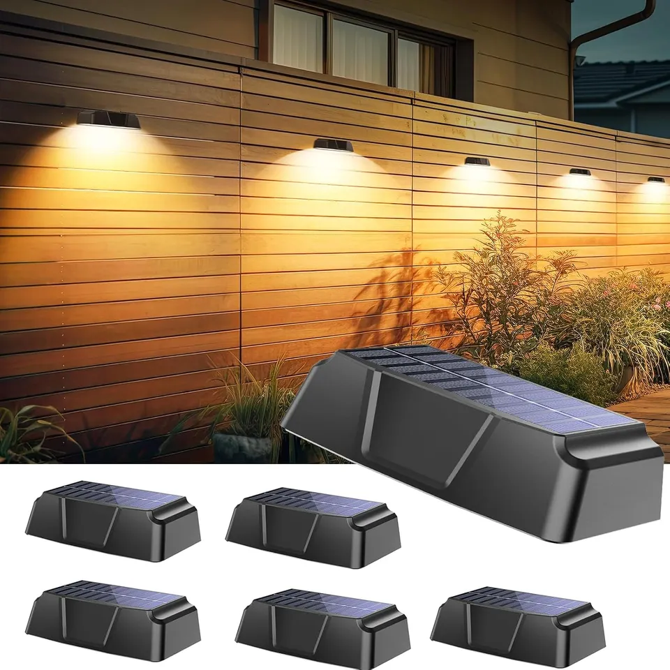 brightown-6-pack-solar-powered-warm-white-cool-white-7-rgb-colors-fence-deck-lig image 1