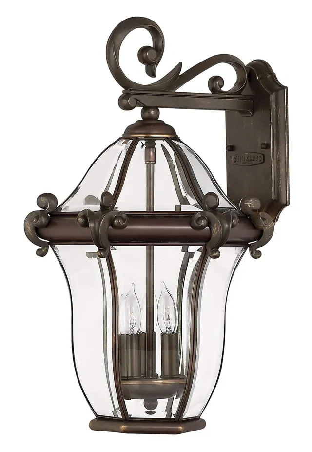 hinkley-san-clemente-traditional-three-light-medium-outdoor-wall-mount-in-copper image 1